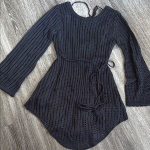 Fashion Nova Charcoal Knit Dress